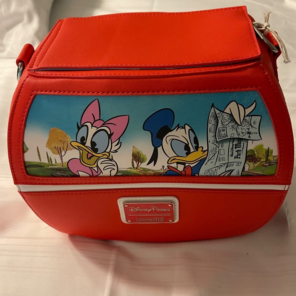 Disney Parks Loungefly Skyliner Shoulder Bag Purse Mickey Mouse Donald Duck NWT